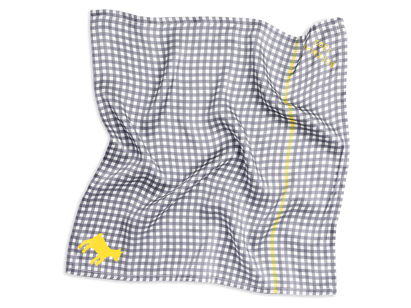 Silk Charmeuse Scarf Bandana - Gingham Collection