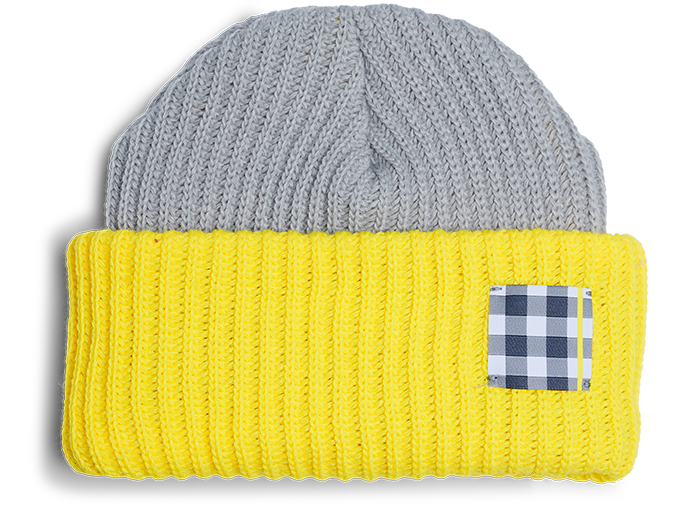 Gingham Beanie Hat